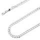 925 Solid Sterling Silver Flat Cuban Curb Chain Necklace 5.2mm Made In Italy