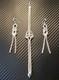925 Solid Sterling Silver/silver Fancy Knot Earring & Bracelet Set Made In Italy