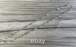 925 Sterling Silver 16 Twisted Chain Link Necklace Made in Italy