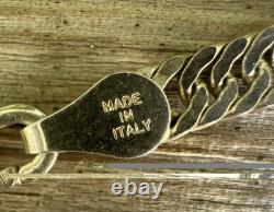 925 Sterling Silver 16 Twisted Chain Link Necklace Made in Italy