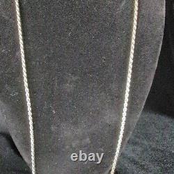 925 Sterling Silver 24 Inch Rope Chain Necklace 16g Lobster Clasp Made in Italy