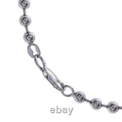 925 Sterling Silver 30 Ball Chain Necklace Made in Italy
