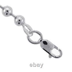 925 Sterling Silver 30 Ball Chain Necklace Made in Italy