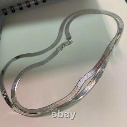 925 Sterling Silver 30-inch Herringbone Chain Made in Italy