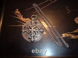 925 Sterling Silver 4 SNAKE HEAD PENDANT MADE IN FINLAND Chain Necklace ESTATE