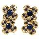 925 Sterling Silver 5MM. Blue Sapphire, Cubic Zirconia Made in Thailand Earrings