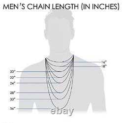 925 Sterling Silver 7.5MM Figaro Link Chain Necklace Made in Italy