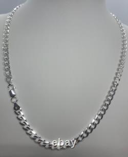 925 Sterling Silver 7mm Cuban Link Chain Necklace Men'sWomen's 16-36 made Italy