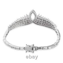 925 Sterling Silver Bracelet Made with Finest Cubic Zirconia Size 7.25 Ct 10.3