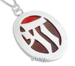 925 Sterling Silver CHAI Pendant Necklace Hand Made in Israel Jewish Art