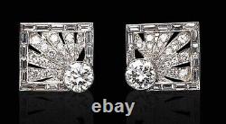 925 Sterling Silver CZ Cufflink Handmade Cocktail Statement Party High Jewelry