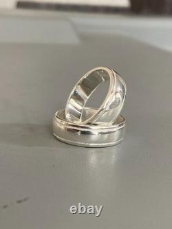 925 Sterling Silver Couple Band Ring 7mm Wedding Band Anniversary Gift 5-15US