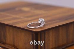 925 Sterling Silver, Cushion Cut 7.5 MM Moissanite Tulip Style Anniversary Ring