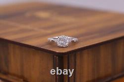 925 Sterling Silver, Cushion Cut 7.5 MM Moissanite Tulip Style Anniversary Ring