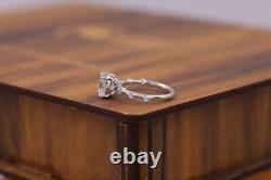 925 Sterling Silver, Cushion Cut 7.5 MM Moissanite Tulip Style Anniversary Ring