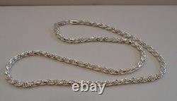 925 Sterling Silver Designer Rope Chain /18 Inch Long/ 3.5mm Thick /italian Made