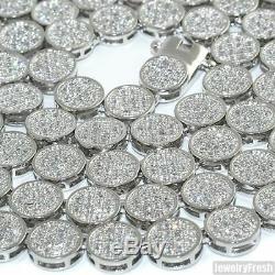 925 Sterling Silver Flat Pave VVS Lab Made Iced Out Chain
