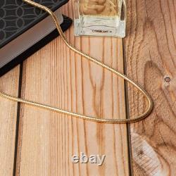 925 Sterling Silver Gold-Plated Snake Chain Necklace All Sizes Made In Italy