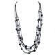925 Sterling Silver Gray Baroque Pearl & Black Spinel Made in Thailand Necklace