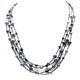 925 Sterling Silver Gray Baroque Pearl & Black Spinel Made in Thailand Necklace
