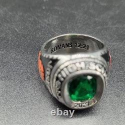 925 Sterling Silver Green Cushion Ring Personalized Collage Graduation Gifts 925 Sterling Silver Green Cushion Ring Personalized Collage Graduation Gifts