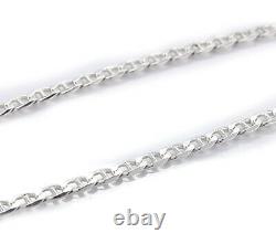 925 Sterling Silver Gucci Link Chain Made in Italy Necklace 24 9mm wide