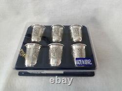 925 Sterling Silver Kiddish Cup Made by Hadad Bros set of 6