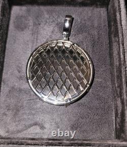 925 Sterling Silver Moissanite Picture Frame Pendant Custom Made 4 Carats