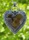 925 Sterling Silver Moss Agate Heart Pendant Green Moss Agate ARTISAN MADE