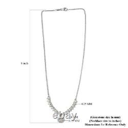 925 Sterling Silver Necklace Made with Finest Cubic Zirconias Size 18 Ct 11.6