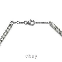 925 Sterling Silver Necklace Made with Swarovski Zirconia Gifts Size 18 Ct 47