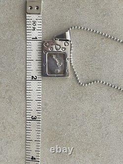 925 Sterling Silver Photo Frame Pendant and Chain-Made in Italy