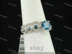 925 Sterling Silver Ring Band Women's Bridal Set 3.40 Ct Lab Created Aquamarine