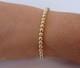 925 Sterling Silver Round Beaded Bracelet /8'' Adjustable / Italian Made