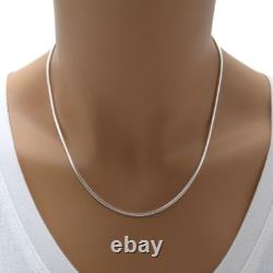 925 Sterling Silver Round Snake Chain 060 Gauge 2.1 mm Made in Italy