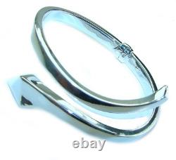 925 Sterling Silver Snake Bracelet Italy Made Highly Polished 23.5g Unique