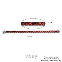 925 Sterling Silver Tennis Bracelet Made with Scarlet Line Size 7.25 Gifts
