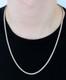 925 Sterling Silver Wheat 080 (Spiga) Chain Necklace 3.4 mm Made in Italy