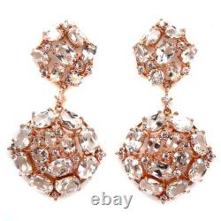 925 Sterling Silver White Topaz & Zircon Made in Thailand Earrings