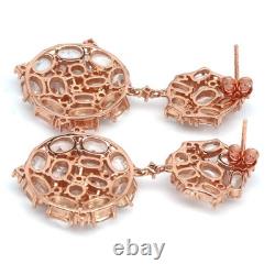 925 Sterling Silver White Topaz & Zircon Made in Thailand Earrings