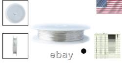 925 Sterling Silver Wire, 24 Gauge, Round, Dead So