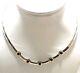 925 Sterling Silver with Garnet Choker 18 Necklace 25.9 Grams Made in Thailand