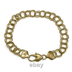 925 solid Sterling Silver Hand made Gold plaited Bracelet Chain size 7 #B226