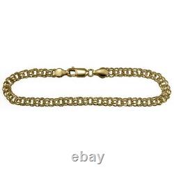 925 solid Sterling Silver Hand made gold plaited Bracelet Chain size 7 $159