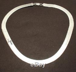 9mm All Shiny Herringbone Chain Necklace Solid 925 Sterling Silver made in ITALY