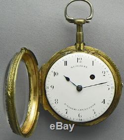 A 1 7/8 Inch Picture Verge Fusee Pocket Watch, Made By Glaesner Circa 1780