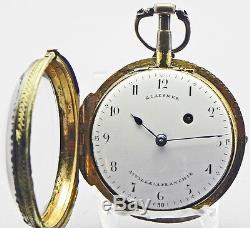 A 1 7/8 Inch Picture Verge Fusee Pocket Watch, Made By Glaesner Circa 1780