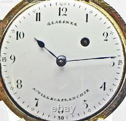 A 1 7/8 Inch Picture Verge Fusee Pocket Watch, Made By Glaesner Circa 1780