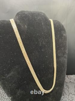 A Brilliant Made In Italy MCM Sterling Silver 18 Wide Woven Necklace 14.5g