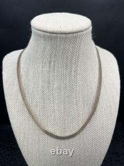 A Brilliant Made In Italy MCM Sterling Silver 18 Wide Woven Necklace 14.5g